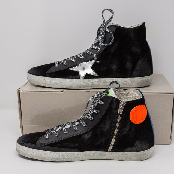 Golden Goose Francy Classic Black/Silver Sneakers - 11 US (44 EU) - Picture 3 of 7